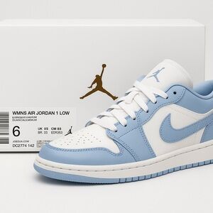 Nike Air Jordan 1 Low - White and Aluminum Women’s Size 6